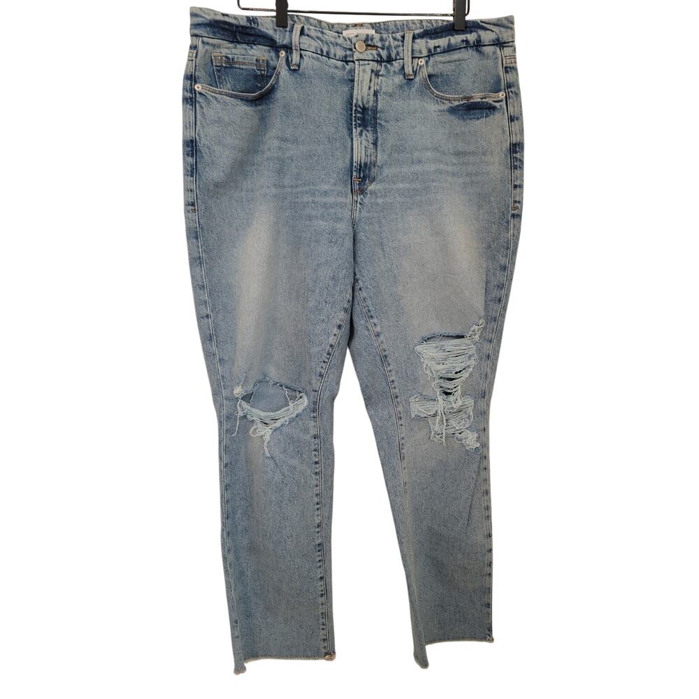 Good American Good Boy Straight Jeans Size 16